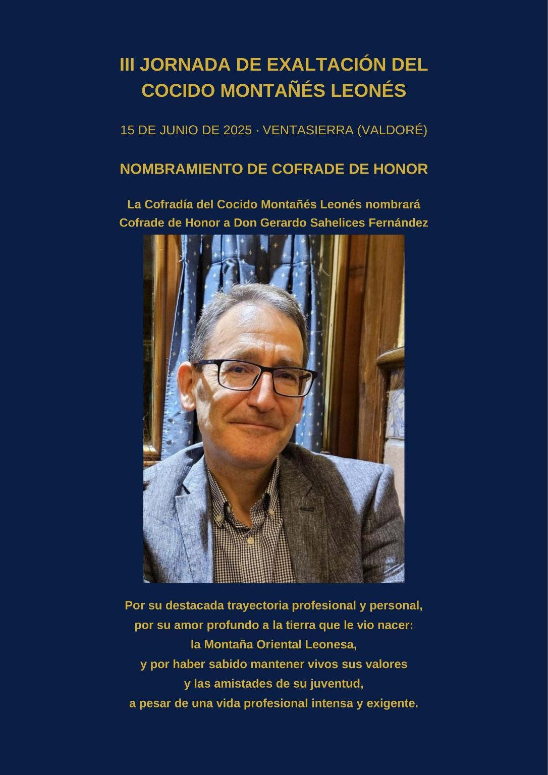Cofrade de honor gerardo sahelices