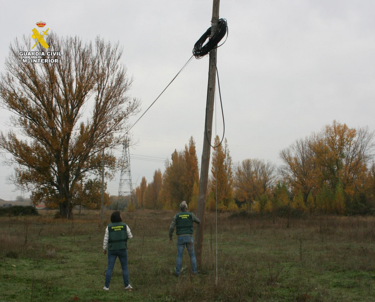 Robo de cable telefonico guardia civil palencia