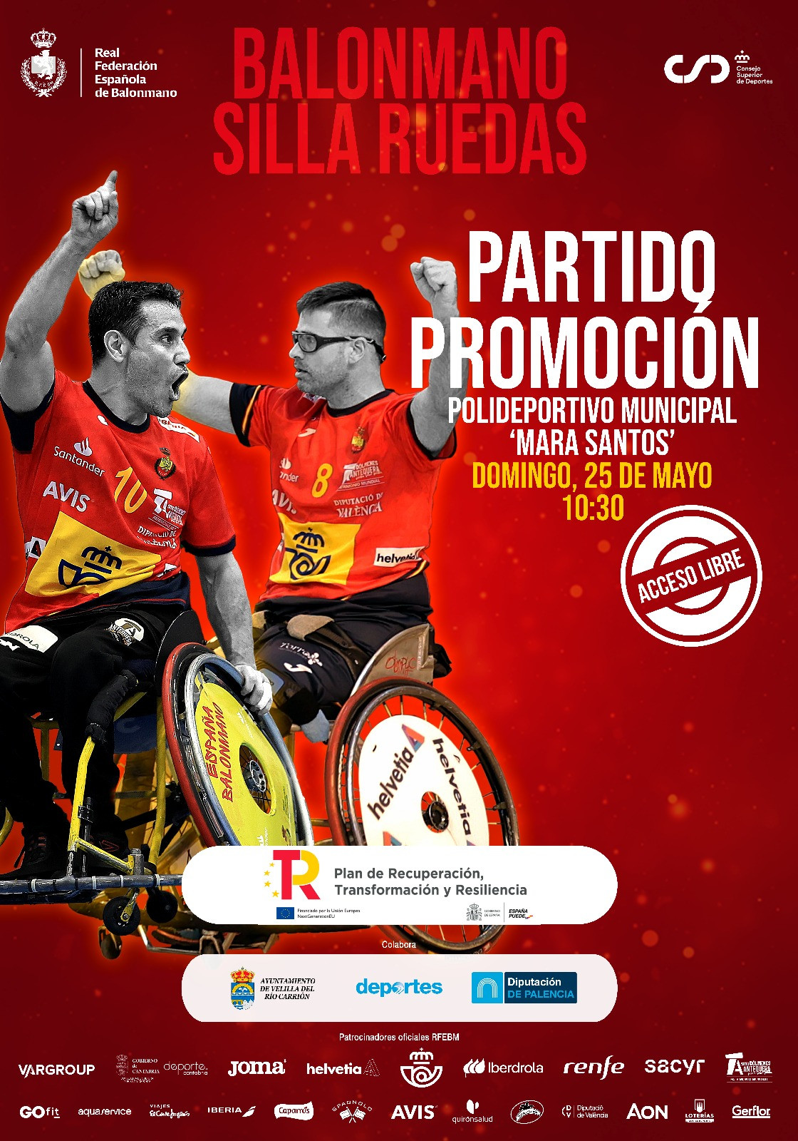 Cartel concentracion Selecciu00f3n Espau00f1ola de Balonmano en Silla de Ruedas