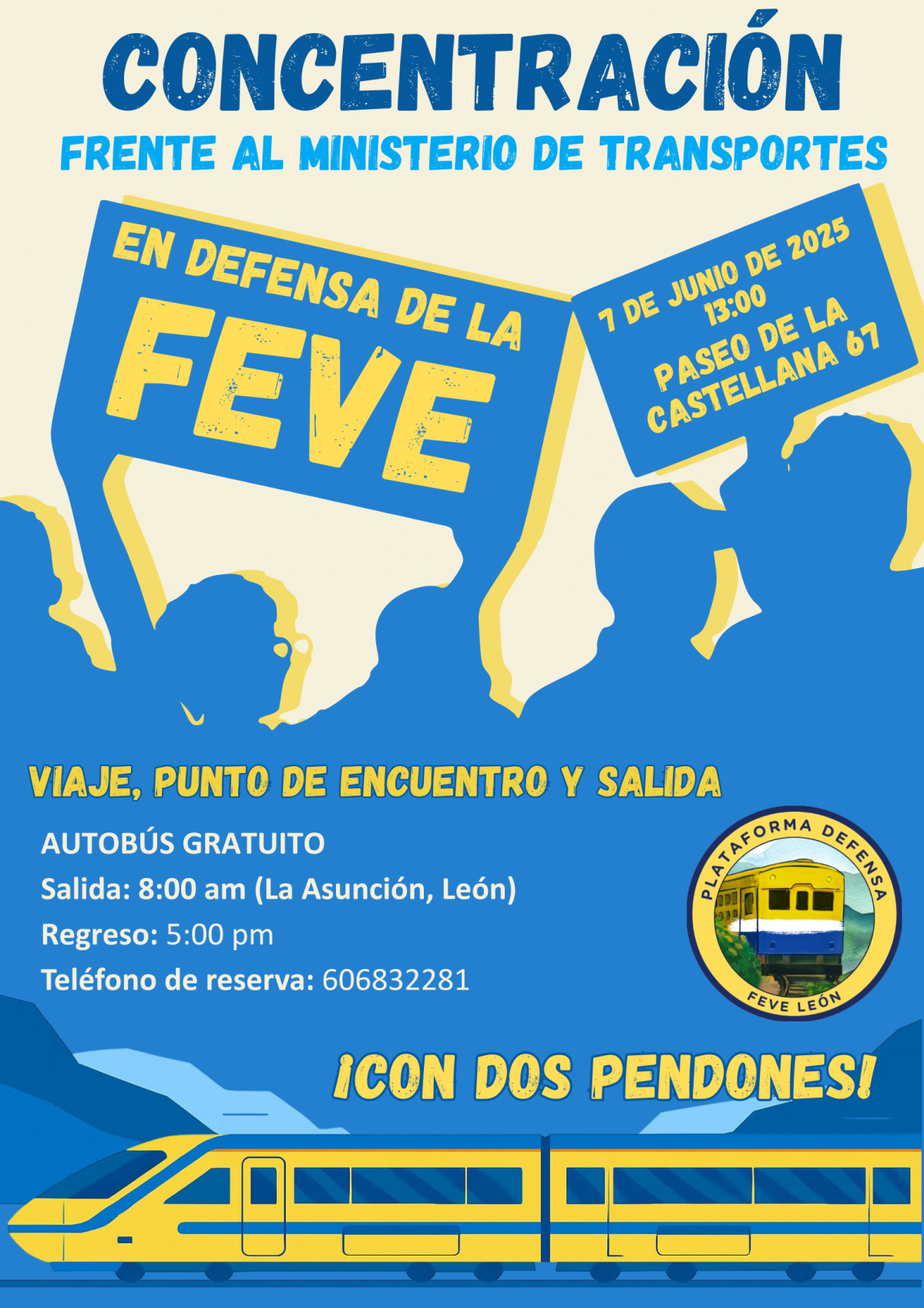 Cartel Leti concentracion Madrid