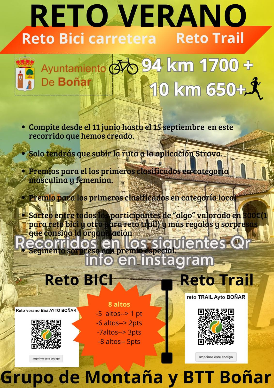 Reto ciclista verano