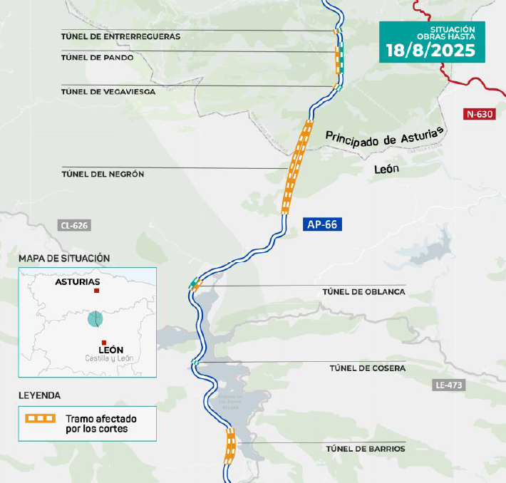 Obras tuneles AP 66