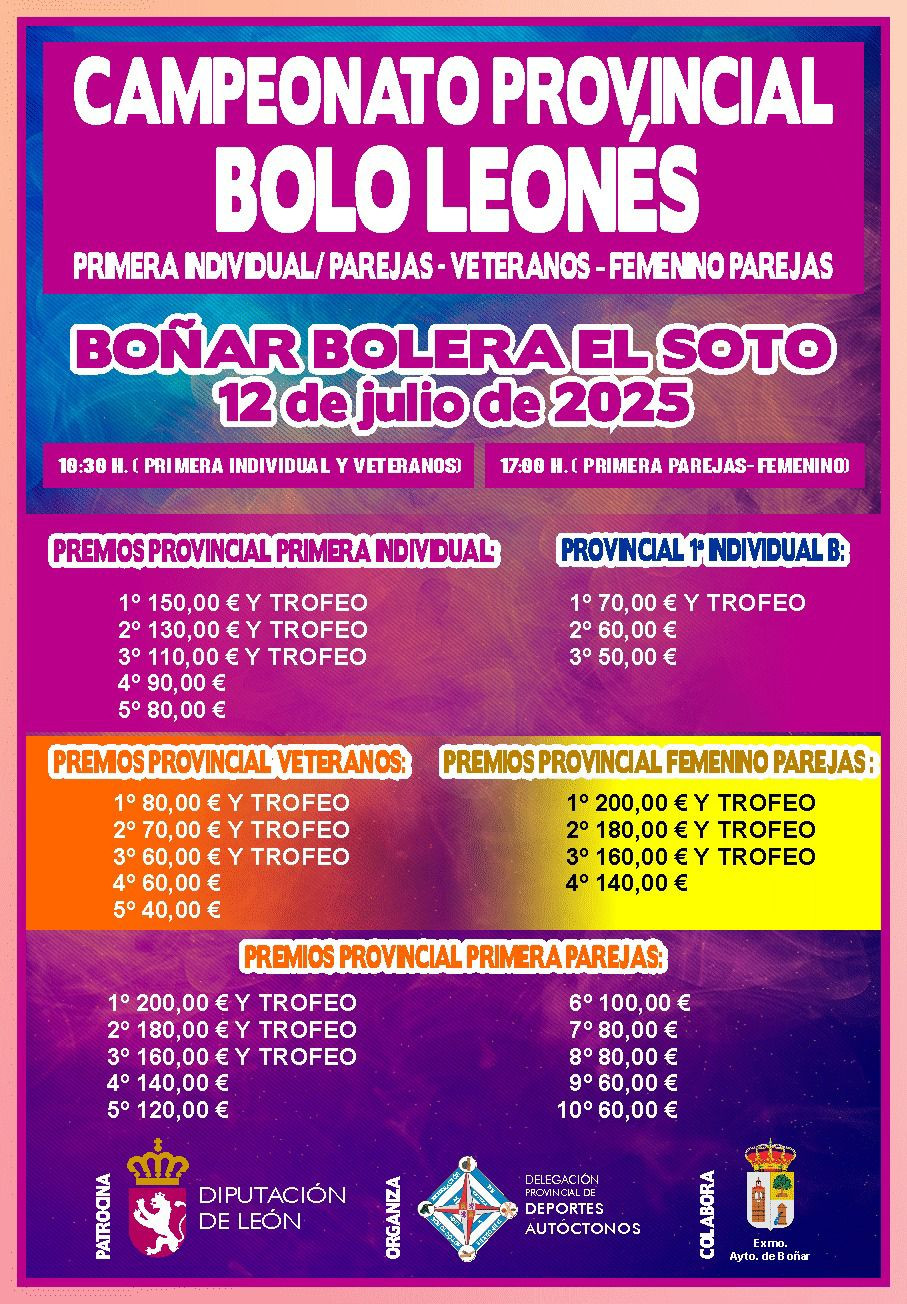 Campeonato provincial bolo 2025