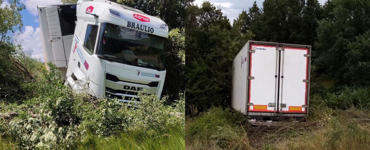 Accidente camion CL 626 El Valle de las Casas   Llama