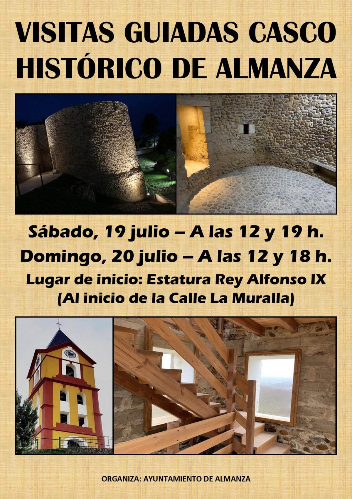 Cartel visitas casco historico almanza