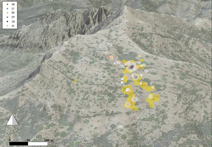 Mapa restos accidente aereo pico cerroso
