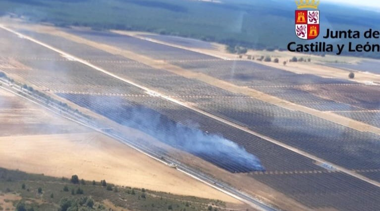 Incendio placas solares villalba de guardo