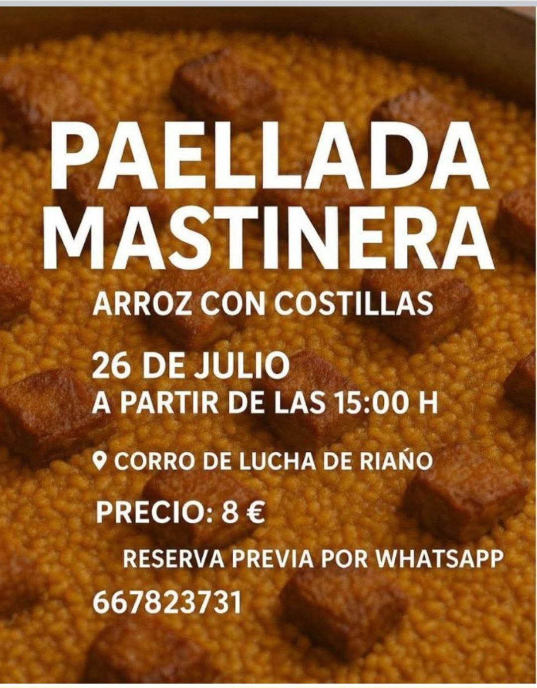 Cartel paellada mastinera