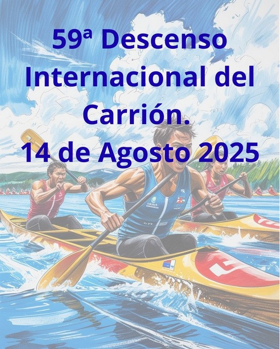Cartel descenso piraguas rio carrion