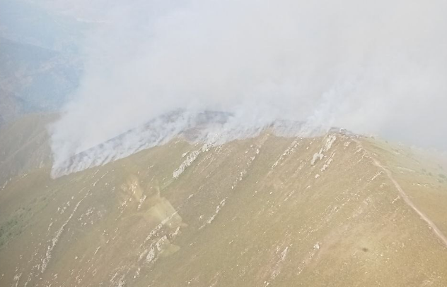 Incendio llamas de cabrera