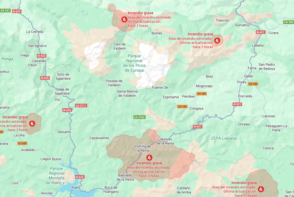 Incendios picos de europa