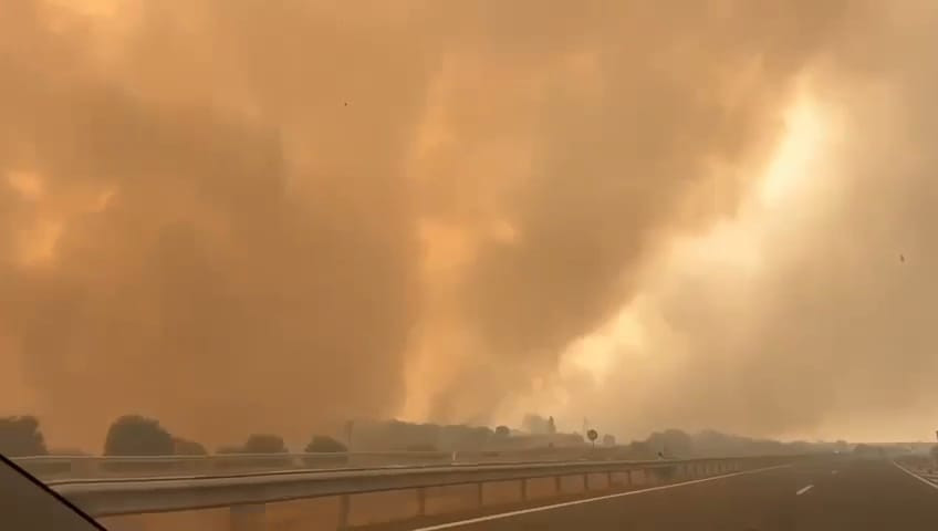 Incendio autovia a 66 ardu00f3n